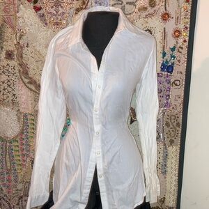 Elegant White Button-Up Shirt